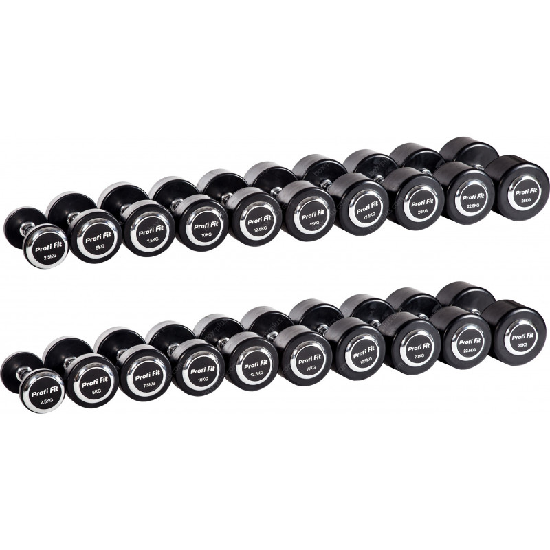 Гантельный ряд PROFESSIONAL 2,5 кг - 25 кг (10 пар)